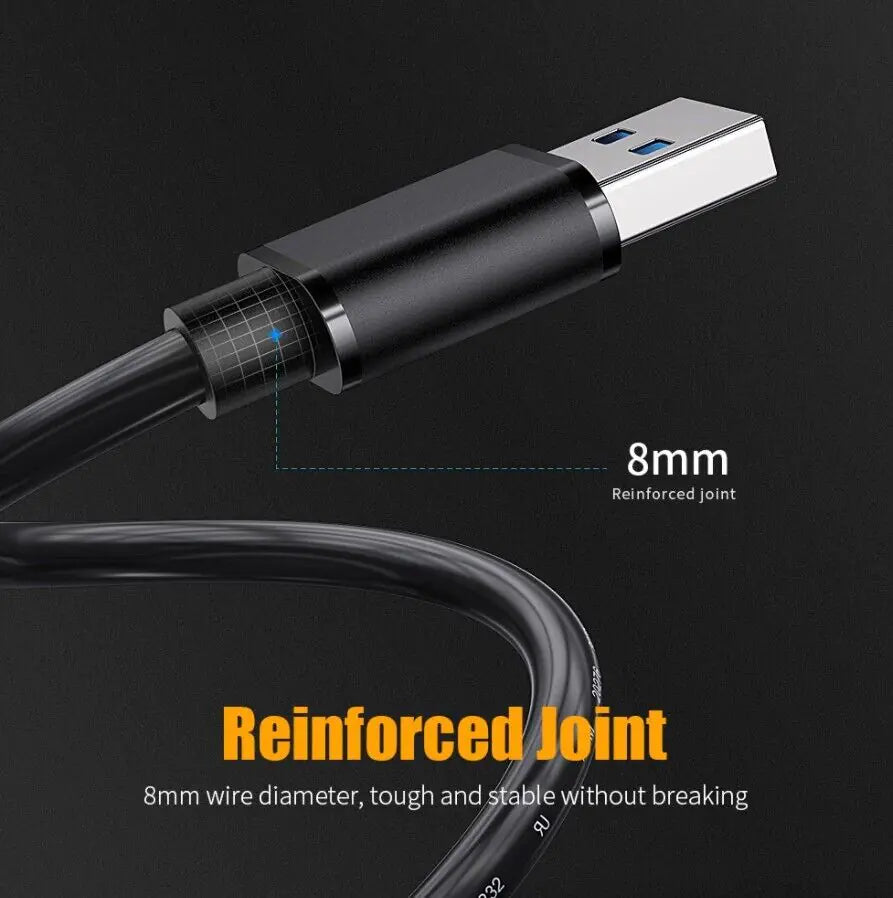 USB 3.0 A Male to A Male Cable Data Transfer Super Speed Power Charger Metal 6FT