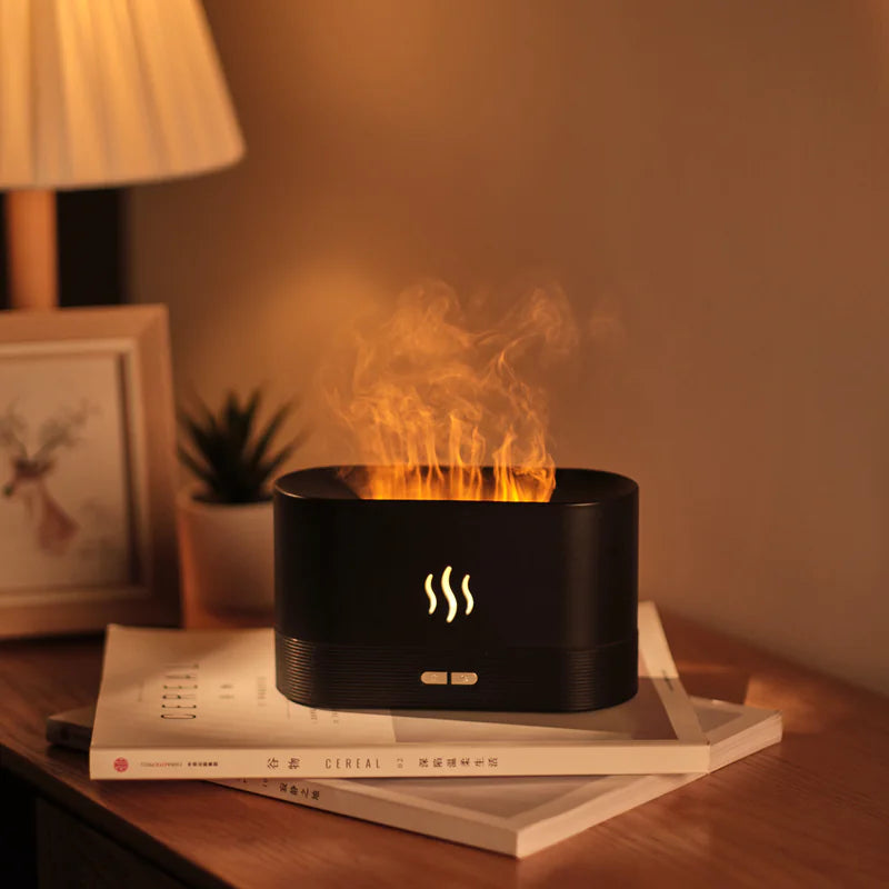 USB Flame Essential Oil Diffuser 180ML Ultrasonic Aroma Humidifier